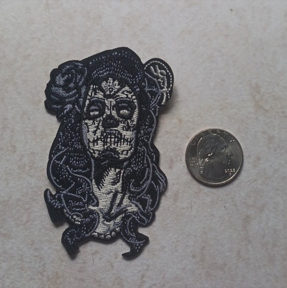 Embroidered Skull Patch - Picture 2 of 2